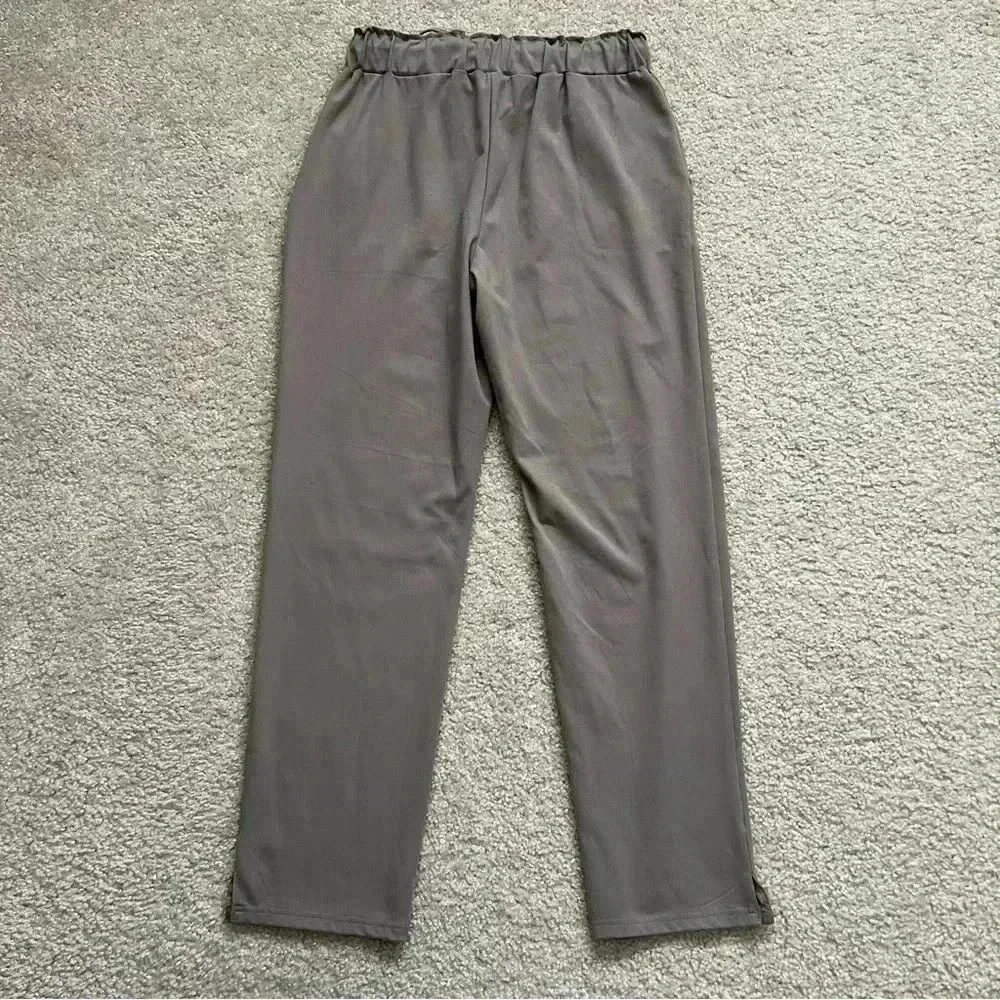 Joie Casual Pants High Rise Straight Boho Gray Women Sz Medium Drawstring $180